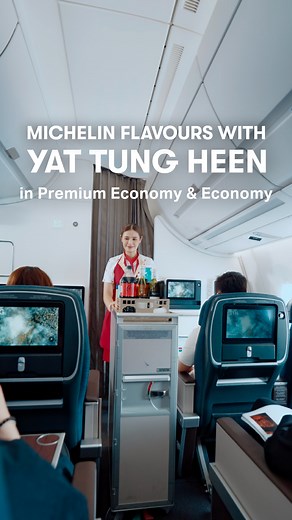 On a Cathay flight, every class can be Michelin class 😍. Savour authentic Hong Kong flavours from our collaboration menus with 9-year Michelin-starred restaurant @Yat Tung Heen, when you are flying with us in Premium Economy and Economy! Meticulous techniques, quality ingredients, and attention to detail – each dish is thoughtfully curated to showcase Cantonese cuisine at 35,000 feet in the skies 🥢. Our Premium Economy and Economy collaboration menus are now available on selected flights depar