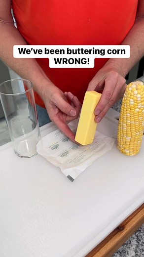 A great tip for buttering corn on the cob. | The Gooch