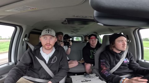 Watch how a tornado chase turns terrifying when the storm forms in front of them