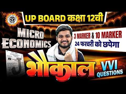 UP Board Class 12 Micro Economics Important Subjective Questions | 24 फरवरी को छपेगा