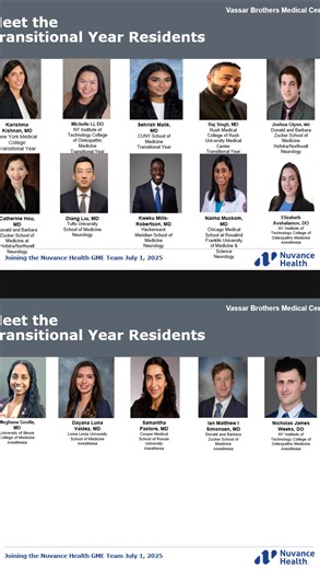 Nuvance Health Transitional Year Residency Program on Instagram: "Happy MATCH Day to all! We are so happy to introduce our newest class of Transitional Year Interns for the 25-26 year! An amazing group of individuals from all specialties including anesthesia, neurology, radiology, and radiation oncology. A special CONGRATULATIONS to our current TY’s for their match! Dr. Michael DeCarli matched into Emergency Medicine at St. Luke’s Bethlehem, Dr. Vivian Li matched into Dermatology at Health Partn