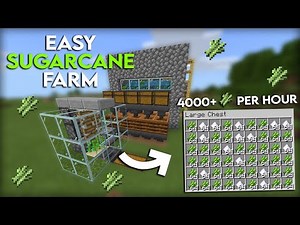 EASY 1.17 ZERO-TICK SUGARCANE FARM TUTORIAL in Minecraft Bedrock (MCPE/Xbox/PS4/Switch/Windows10)