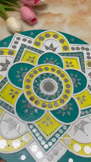 Traditional Lippan Art Making Process | Mud Mirror Art Tutorial #shorts