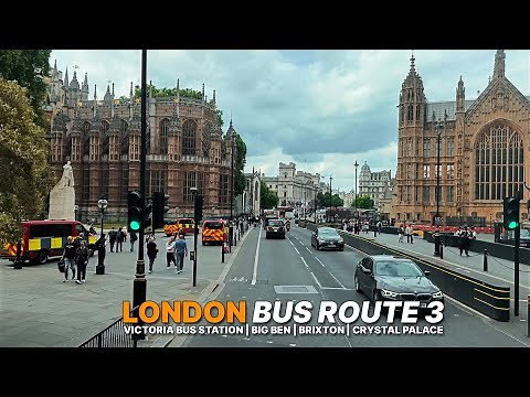 London Bus Ride from Southwest to Southeast - Victoria to Crystal Palace | Route 3 POV in 4K HDR