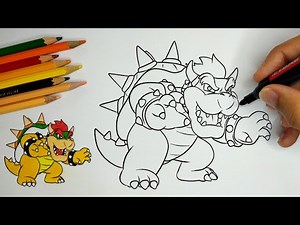 HOW TO DRAW BOWSER STEP BY STEP | BOWSER DRAWING TUTORIAL