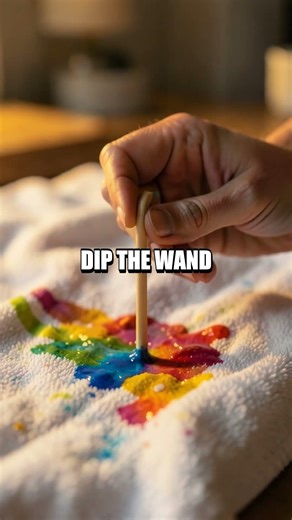 Crackling Capillary Rainbow Science with a Straw-Wubble Wand