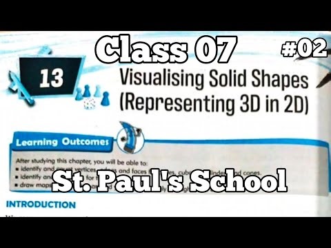 Class 7 Maths | Chapter 13 – Visualising Solid Shapes | Representing 3D in 2D | St Paul’s School