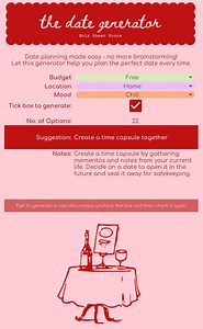Ultimate Random Date Idea Generator Spreadsheet | Over 200 Date Ideas | Couples | Couples Gift, Anniversary | Relationship | Romantic - Etsy UK