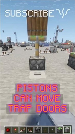 PISTONS can MOVE TRAP DOORS but not REGULAR DOORS! | Redstone with PsiVolt #minecraft #redstone