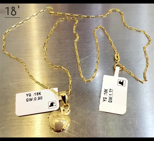 18k necklaces with pendant