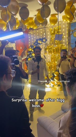 Chennai Surprise | Deepak bro welcome after bigg boss❤️ #biggboss #chennaisurpriseplanner #birthdaysurprise #surpriseideas | Instagram