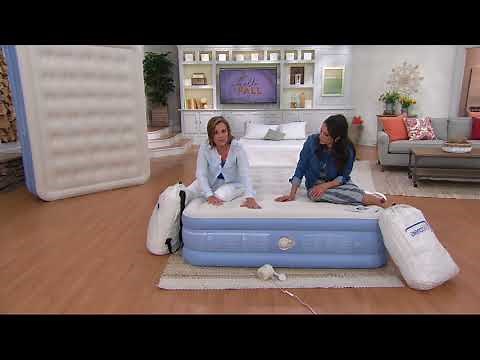 Aerobed Queen Size 16" Elevated Bed with Handheld Pump on QVC