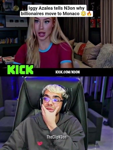 Iggy Azalea tells N3on why billionaires move to Monaco 😳🔥 #n3on