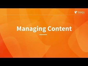 Managing Content - TYPO3 Editors Guide v13