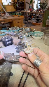 Here’s an update on the carousel. Every single component is hand made (sawed, formed, carved, soldered). Four more horse kinetics to match up… #nicoleringgold #thenewsilversmith | Nicole Ringgold Jewelry Designs