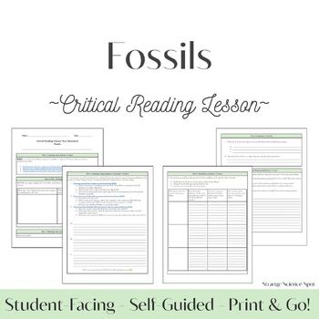 Fossils | Reading Comprehension Lesson | MS-LS4-1 | Grades 6-8