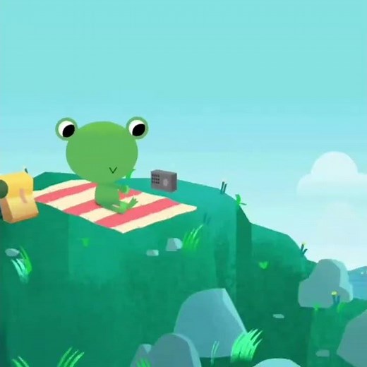 Google Weather Frog #6: Froggy puts on sunscreen