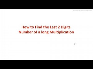 How to Find the last two digits Number | Maths Short Tricks |