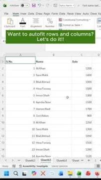 Auto fit the rows and the columns in seconds | #excelhacks #exceltips #exceltricks