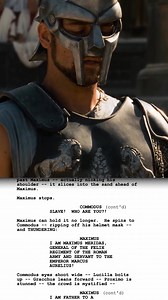 Despite starting with just 21 script pages, the 'Gladiator' team crafted an Oscar-winning masterpiece—magic born from chaos! Credits - @Screenplayed #Gladiator #ScreenPlay #RussellCrowe #RidleyScott #Legend #BestScene #Script #HollywoodFinest #FinestFilms #Hollywood #Movies #Films #OscarWinning | MN Plus - Hollywood's Finest | Facebook