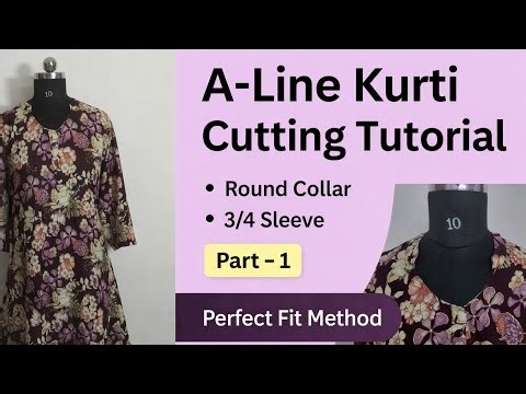 A-Line Kurti Drafting & Cutting Tutorial in Tamil | Perfect Fit Kurti | Part 1