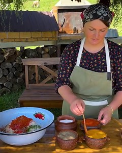 Hermits Made Homemade Stoves from Buckets and Clay and Cook Traditional Oriental Food According to Old Methods