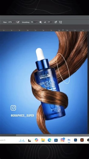 Strong Root Hair Banner Design in Adobe Photoshop 2026 | Hair Care Advertising Design