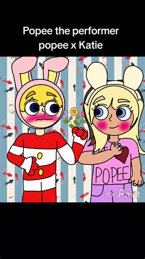 Popee the performer popee x Katie @｡♡katie🎀 (popee's version) #popee #popeetheクラウン #popeetheperformer #popeetheperformerfanart #popeexkatie