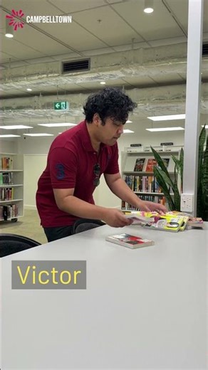 Book Stacking Challenge at Campbelltown Library, HJ Daley
