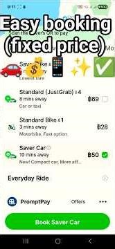 Grab app TUTORIAL #thailand #travel 🚗💰