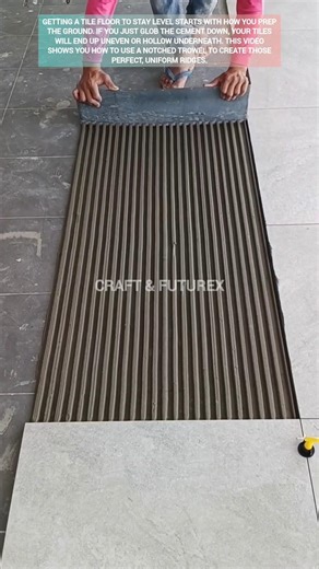 How to spread tile adhesive like a pro for a perfect floor. #ytshorts