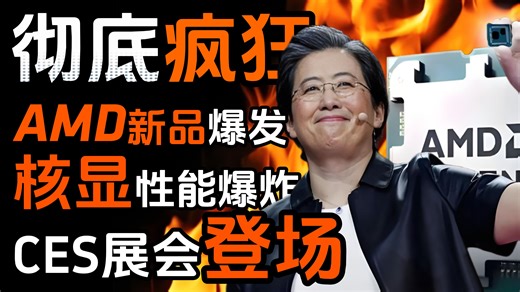 彻底疯狂！ Amd全线新品爆发 核显性能爆炸 2025年CES大会登场