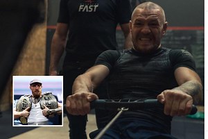 Conor McGregor breaks a sweat on rowing machine ahead of UFC return
