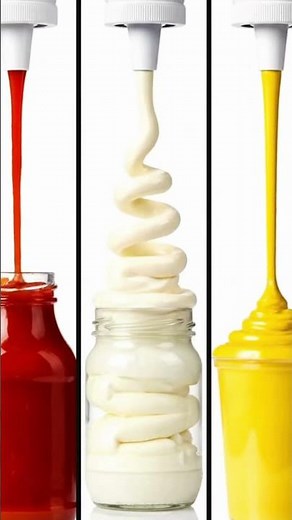 Ketchup, Mayo & Mustard Flow — Triple Split-Screen Satisfaction #Shorts