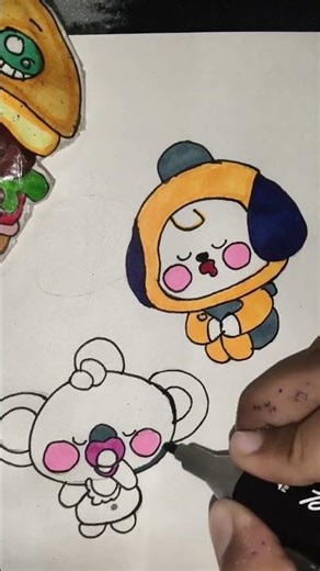 let's diy cute BT21 keychains.bts favourite toys #art #btsshop #btsunga #trending