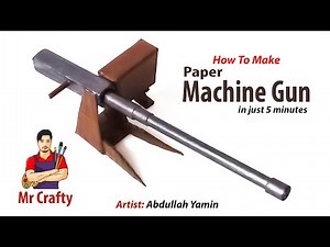 How To Make Mini Paper Machine Gun In Just 5 Minutes | Mr Crafty
