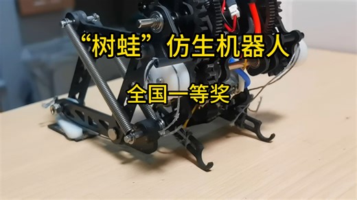 看哈工大学生做出的“黑科技”|“树蛙”轻量化仿生机器人获2024年全国大学生机械创新设计大赛一等奖
