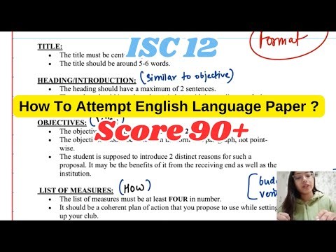 Attempt your English Language Paper THIS WAY 🔥💯Score 90+ in ISC 12 boards #isc #isc12
