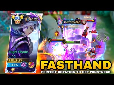 LING FASTHAND BEST ROTATION TO GET WINSTREAK ( must try!! ) ~ MOBILE LEGENDS