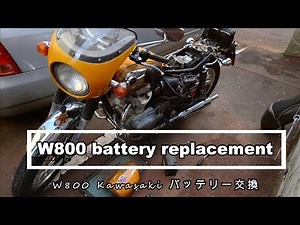 W８００ 🏍のバッテリー交換 W800 battery replacement 🏍 KAWASAKI W800 DIY battery replacement
