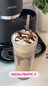 Here’s one for all the mocha frappe lovers 😋 Easily recreate your favourite cafe order at home with the NEW Frappe Iced Hot Coffee Machine ❄️ 👩‍🍳 Sunbeam Appliance 👩‍🍳 Frappe Iced Hot Coffee Machine 🥤 Ingredients 🥤 Ground coffee Milk Ice Chocolate sauce Whipped cream (optional) #Sunbeam #LiveMoreEffortless #FrappeIcedHotCoffeeMachine | Sunbeam Australia and New Zealand