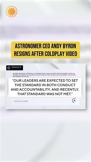 118K views · 906 reactions | The technology company Astronomer said its CEO, Andy Byron, has resigned after he was shown embracing a woman on a screen during a Coldplay concert. Astronomer's board of directors accepted the resignation Saturday, saying it will begin a search for a replacement. The company said Friday that it launched a formal investigation into Byron after the video of him went viral online. https://cbsn.ws/4lJh62Q | CBS Mornings | Facebook
