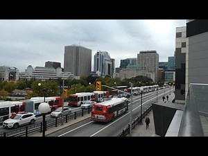 OC Transpo Transitway Bus Action in the Downtown Core - Final Days in October 2019