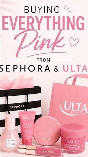 Buying EVERYTHING Pink at Sephora & Ulta Beauty 💕🌸#sephorahaul #ultabeautyhaul