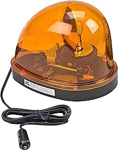 Wolo (3200-A) Emergency 1 Rotating Emergency Warning Light - Amber Lens, Magnet Mount
