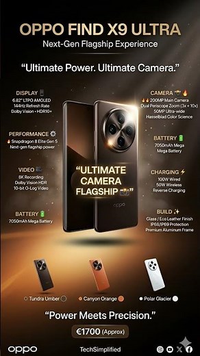 OPPO Find X9 Ultra Full Specifications & Features | Ultimate Flagship Smartphone 2026