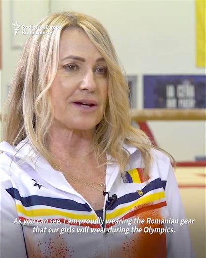 Legendary Romanian gymnast Nadia Comaneci was the first person to score a perfect 10 at the Olympics -- doing so seven times in Montreal in 1976. She spoke to RFE/RL about how she's backing her country’s team in Paris. | Radio Free Europe/Radio Liberty