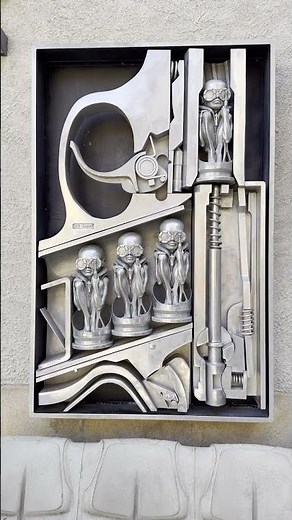 🇨🇭 Iconic Giger Art in Gruyères: A Fascinating Metal Sculpture 👽 #shorts #travel #hrgiger #gruyere