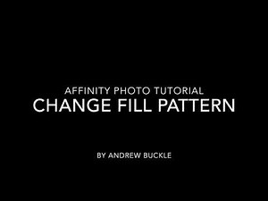 How to change fill pattern / layer in Affinity Photo tutorial
