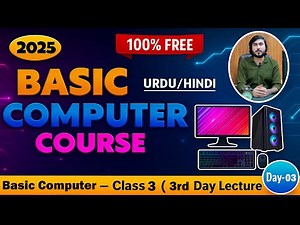 "Basic Computer Course | Lecture 3 | Computer Basics in Urdu/Hindi"